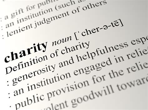 Dictionary : CHARITY .